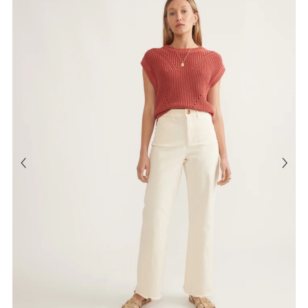 Marine Layer Wide Leg Pants in Cream (pants only)